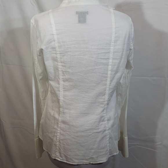 NWT Calvin Klein White Button Down Top Size Medium - Picture 5 of 9